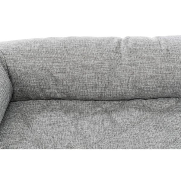 Trixie Divano con Coperta Grigio per Animali - Bordo alto imbottito