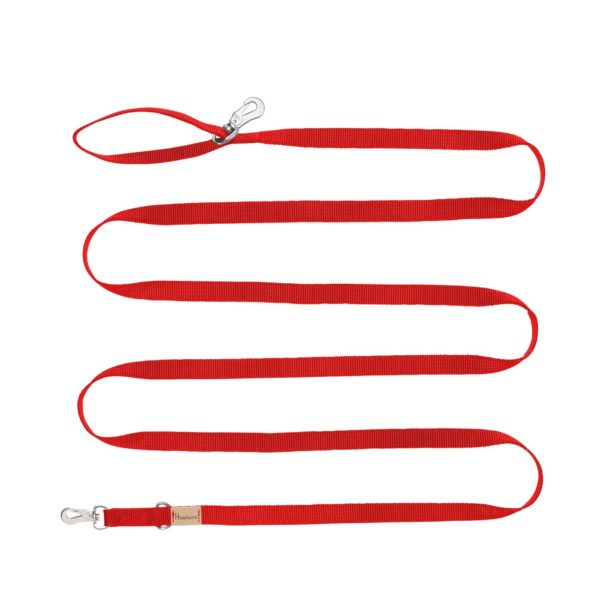 Haqihana Guinzaglio in Nylon Rosso - Misura 3MT/2CM