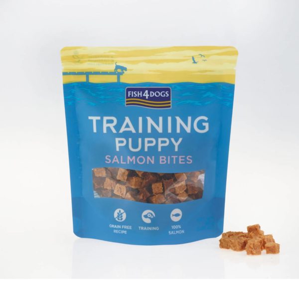 Fish4Dogs Snack Training Puppy Salmon Bites 80g - Confezione