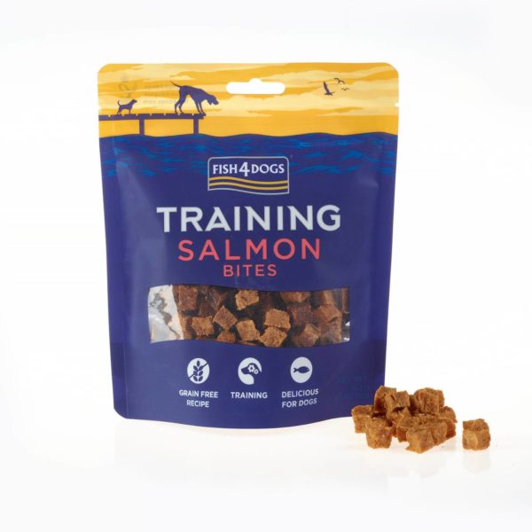 Fish4Dogs Snack Training Adult Salmon Bites 80g - Confezione