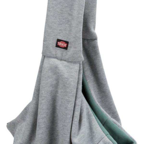 Trixie Borsa frontale Soft Junior Grigio/Menta per Cuccioli e Cani Max 5Kg di Peso - Prodotto della linea Junior