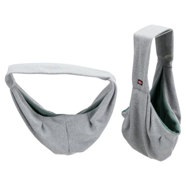 Trixie Borsa frontale Soft Junior Grigio/Menta per Cuccioli e Cani Max 5Kg di Peso - Panoramica generale