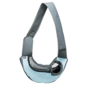 Trixie Borsa Frontale Tracolla Sling Grigio/Azzurra per Cani Max 5kg di Peso