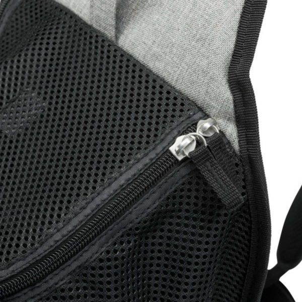 Trixie Borsa Frontale Tracolla Savina Nero/Grigio per Cani Max 10kg di Peso - Apertura superiore