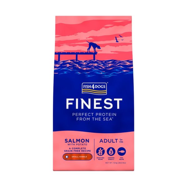 Fish4Dogs Finest Adult Salmon Small per Cani - Sacco da 12kg