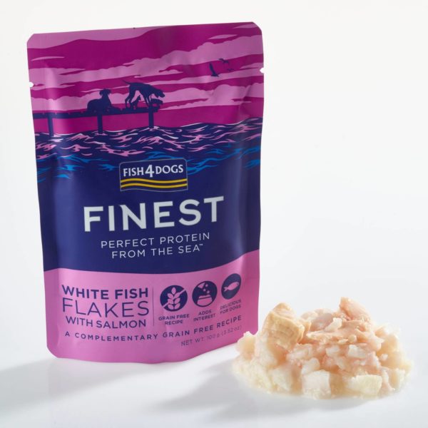 Fish4Dogs Finest Mousse per Cani Pesce Bianco e Salmone 100g