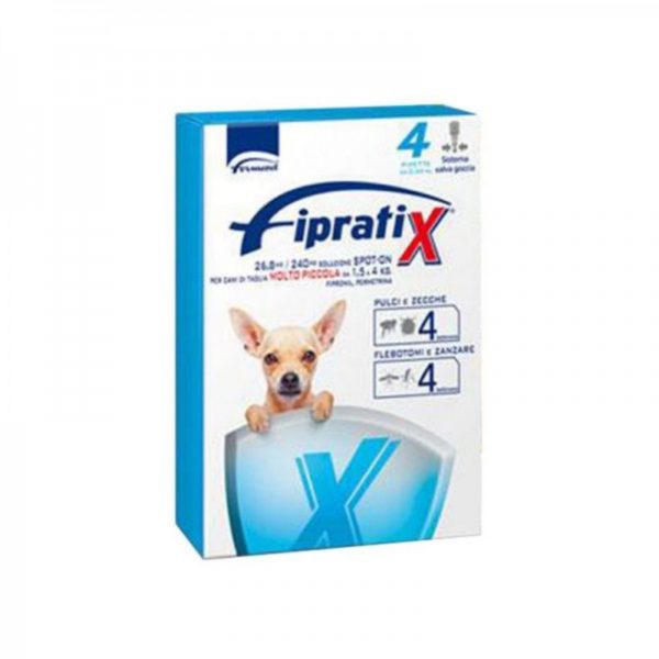 Formevet Fipratix® Spot-On per Cani 4 Pipette - Taglia molto piccola 1,5-4kg
