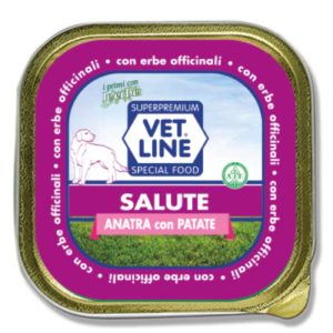 Vet Line Salute Anatra con Patate 150g Alimento Umido Monoproteico per Cani VetLine