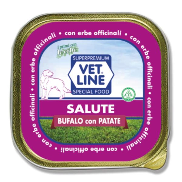 Vet Line Salute Bufalo con Patate Alimento Umido Monoproteico per Cani - Formato 150g