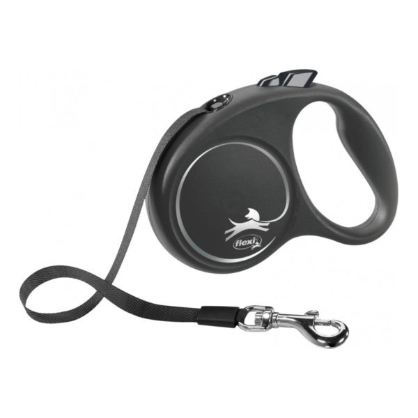 Flexi Guinzaglio Black Design in Fettuccia S 5m fino a 15Kg - Nero