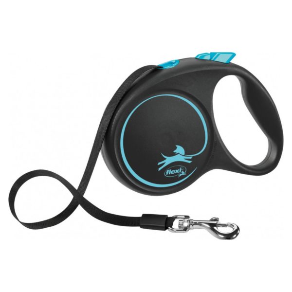 Flexi Black Design in Fettuccia M 5mt fino a 25kg - Blu
