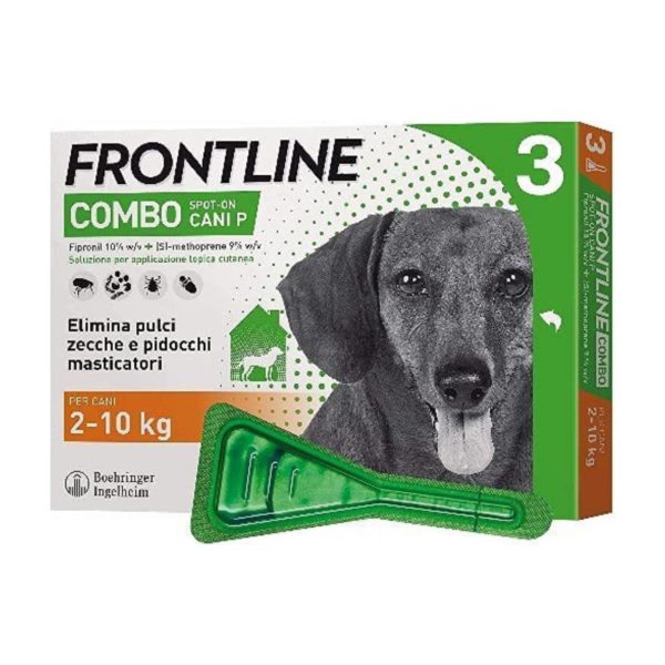 Frontline Combo Spot-On Antiparassitario per Cani 3 Pipette - Taglia 2-10kg