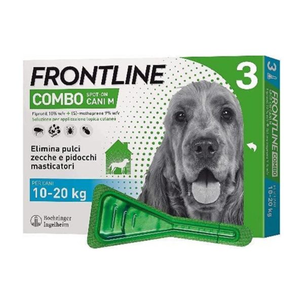 Frontline Combo Spot-On Antiparassitario per Cani 3 Pipette - Taglia 10-20kg