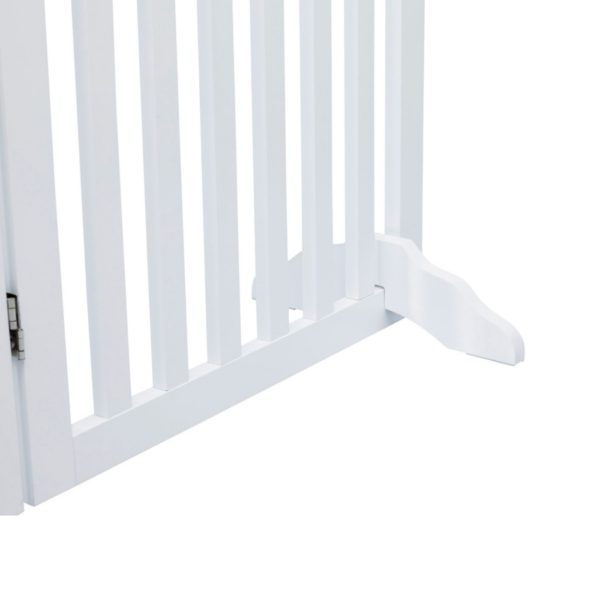 Trixie Cancelletto Recinto per Cani con Porta in Legno Bianco 4 elementi 51xh.81cm - 2 piedini inclusi