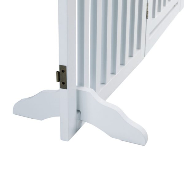Trixie Cancelletto Recinto per Cani con Porta in Legno Bianco 4 elementi 51xh.81cm - 2 bulloni di collegamento permettono di combinare più cancelletti