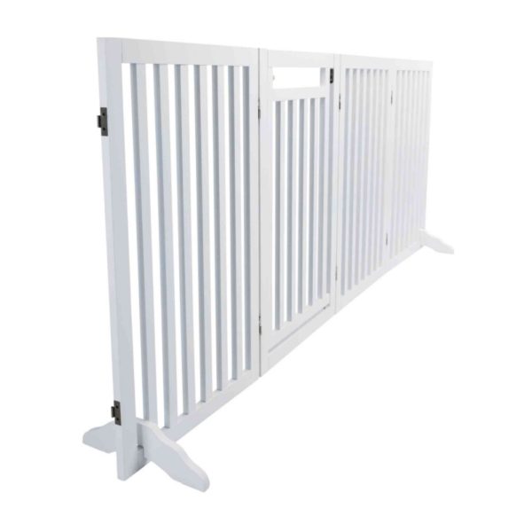 Trixie Cancelletto Recinto per Cani con Porta in Legno Bianco 4 elementi 51xh.81cm