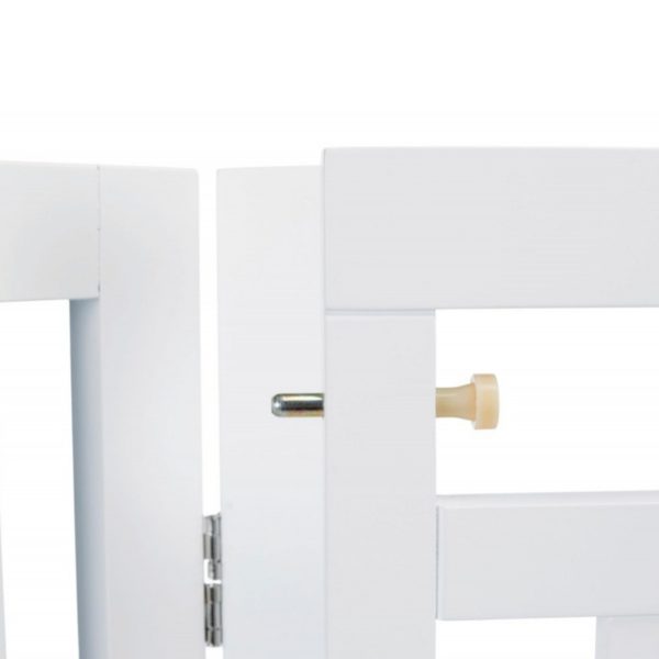 Trixie Cancelletto Recinto per Cani con Porta in Legno Bianco 4 elementi 51xh.81cm - Apertura porta