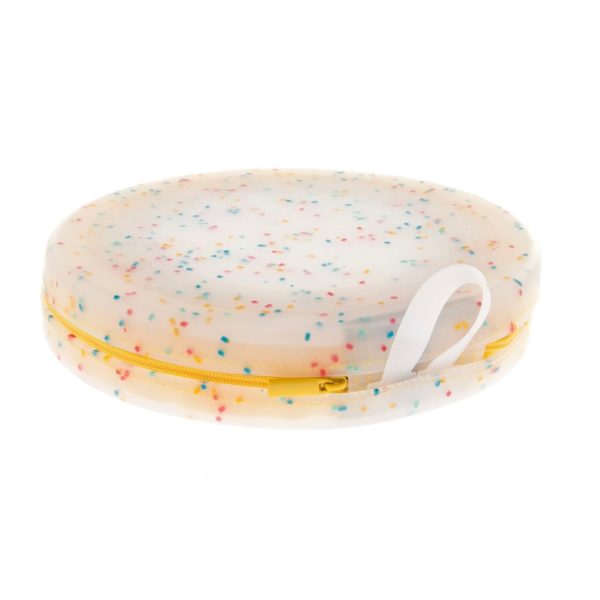 Ferribiella Ciotola Confetti Doppia Compact Pieghevole da Viaggio per Animali in Silicone con Zip chiusa Ø18x4cm 2x350ml - Chiusura a zip integrata
