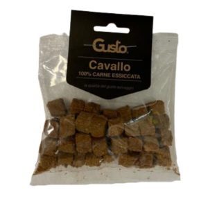 Gusto Snack Cubetti Monoproteici 100% Carne di Cavallo Essicata per Cani 100g