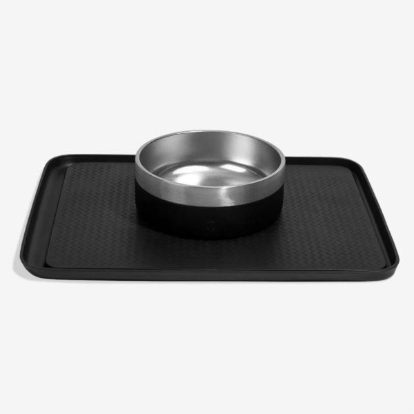 Zee.Dog Zee.Mat Sottociotole Antiformiche 43x33x1,7cm - Variante nero con ciotola