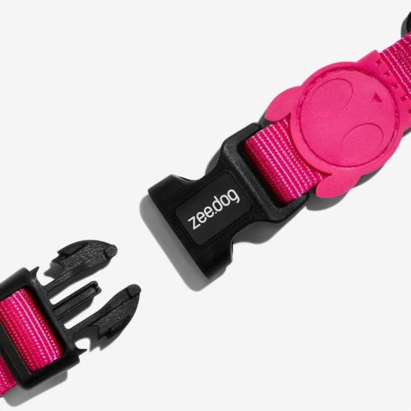 Zee.Dog Collare Regolabile Pink Led per Cani - Fibbia di chiusura