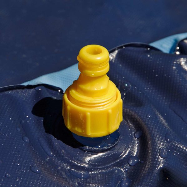 Ferribiella Piscina Splash Pool ø150cm Gioco d'Acqua per Cani - Valvola collegamento tubo dell'acqua