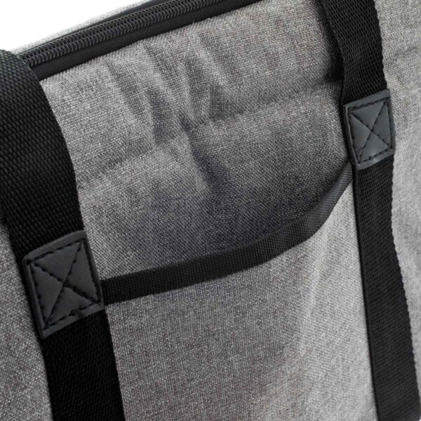 Ferribiella Borsa Trasportino Tracolla Mondo 38x25x25cm Grigia per Cani - Tasca esterna
