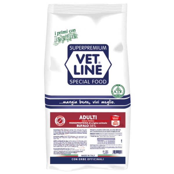 Vet Line Bufalo per Cani Adulti di Piccola Taglia Monoproteico VetLine