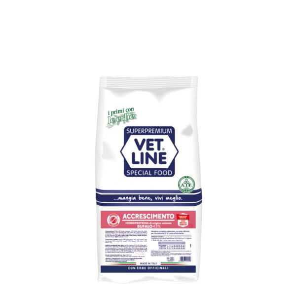 Vet Line Accrescimento Bufalo per Cuccioli Monoproteico VetLine - Sacco 3Kg