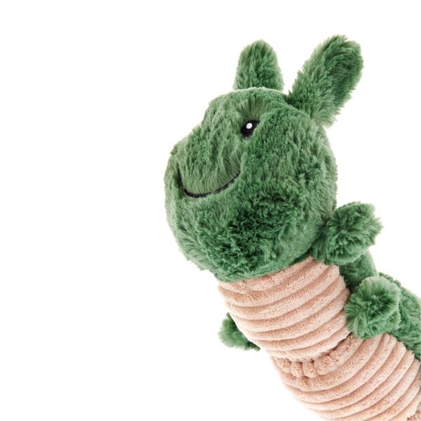 Ferribiella Peluche Bruco 35,5x24x9cm - Con squeaker e un foglio di carta plastificato all'interno che emette fruscii