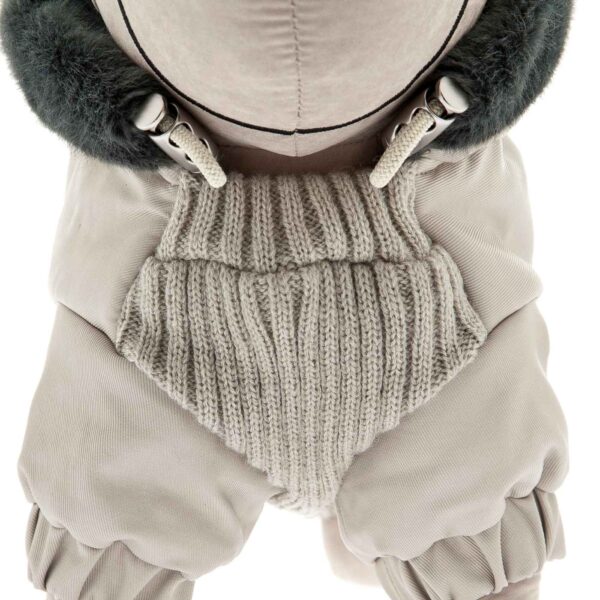 Ferribiella Cappotto Neve Grigio per Cani - Inserto a maglia elastico
