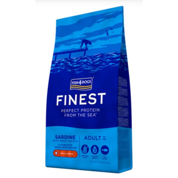 Fish4Dogs Finest Adult Sardine Small per Cani - Sacco da 12kg