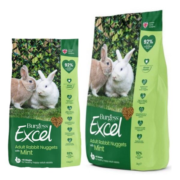 Burgess Excel Adult Rabbit Nuggets with Mint