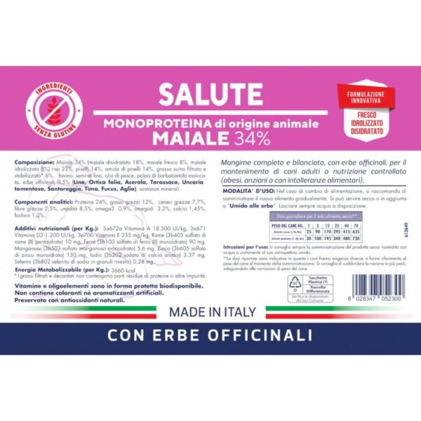 Vet Line Linea Salute Maiale per Cani Adulti VetLine - Caratteristiche