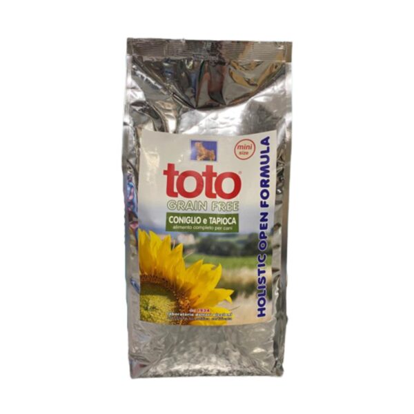 1,5 Kg - Toto Holistic Open Formula Grain Free Coniglio e Tapioca MINI SIZE per Cani
