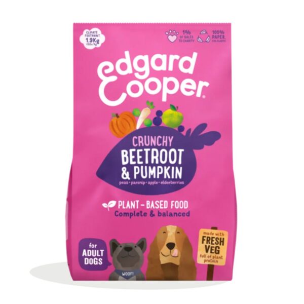 Edgard & Cooper Crocchette Vegetali per Cani Adulti Barbabietola e Zucca Fragranti