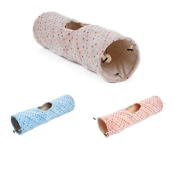 Ferribiella Gioco Tunnel Morbido per Gatti 25x90cm