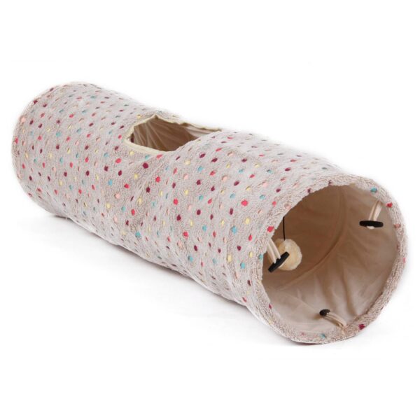 Ferribiella Gioco Tunnel Morbido per Gatti 25x90cm - Beige