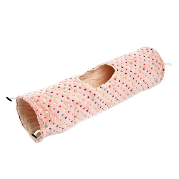 Ferribiella Gioco Tunnel Morbido per Gatti 25x90cm - Rosa