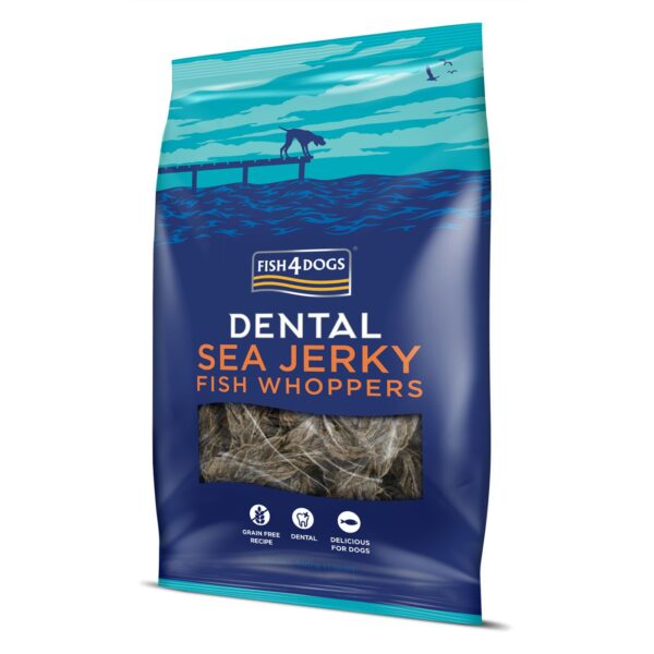 Fish4Dogs Dental Sea Jerky Fish Whoppers Premi Snack per Cani 500g