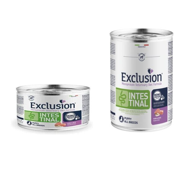 Exclusion Diet Intestinal Puppy All Breeds Maiale e Riso Alimento Umido Monoproteico per Cuccioli