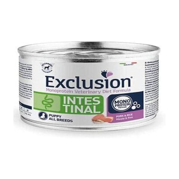 Exclusion Diet Intestinal Puppy All Breeds Maiale e Riso Alimento Umido Monoproteico per Cuccioli - Formato 200g