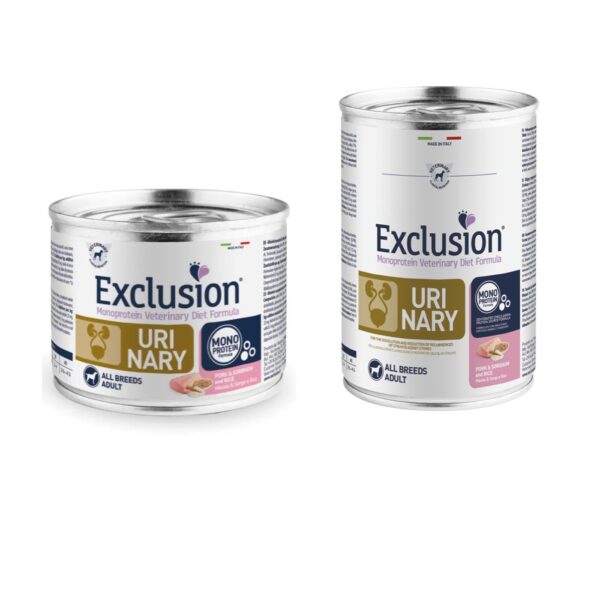 Exclusion Diet Urinary Maiale Sorgo e Riso Alimento Umido Monoproteico per Cani