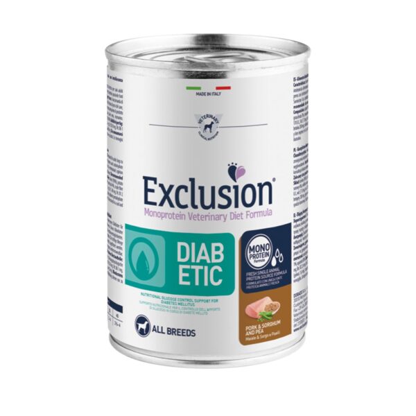 Exclusion Diet Diabetic Maiale & Sorgo Alimento Umido Monoproteico per Cani - immagine 3