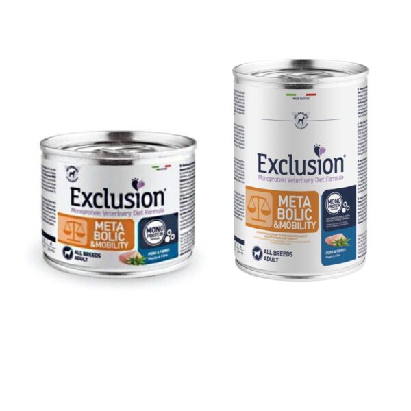 Exclusion Diet Metabolic & Mobility All Breeds Maiale e Fibre Alimento Umido Monoproteico per Cani