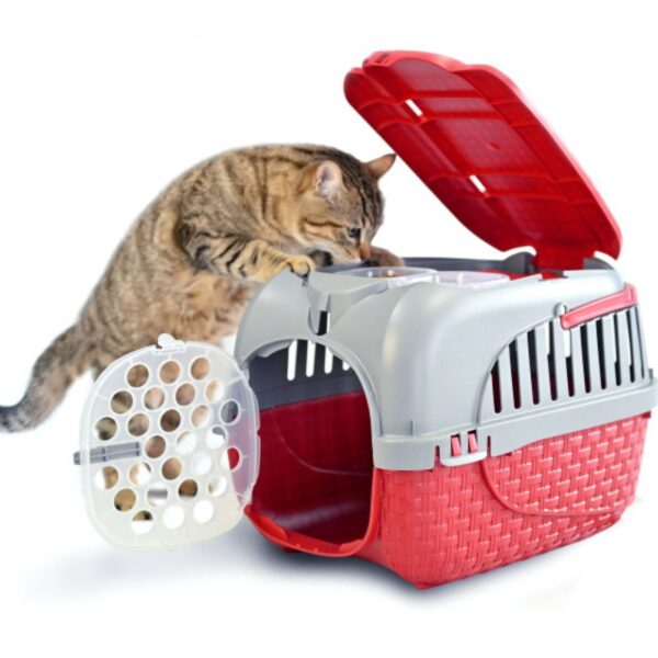 Bama Pet Trasportino Tour Bordeaux per Gatti e Cani di Piccola Taglia - Dotato di vano porta oggetti