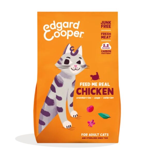 Edgard & Cooper Alimento Secco Grain Free Pollo Fresco per Gatti Adulti
