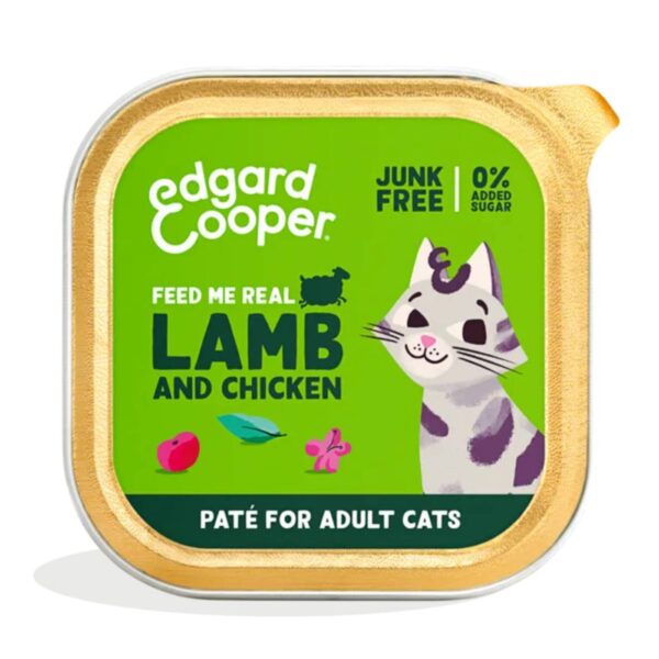 Edgard & Cooper Umido Pate' Agnello e Pollo per Gatti Adulti 85g