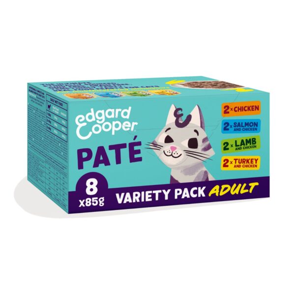 Edgard & Cooper Multipack Patè 8x85g Umido Alimento Completo per Gatti Adulti