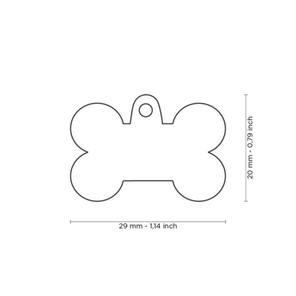 MyFamily Medaglietta per Cani Personalizzabile Osso Basic Handmade Rosa - Variante S misura